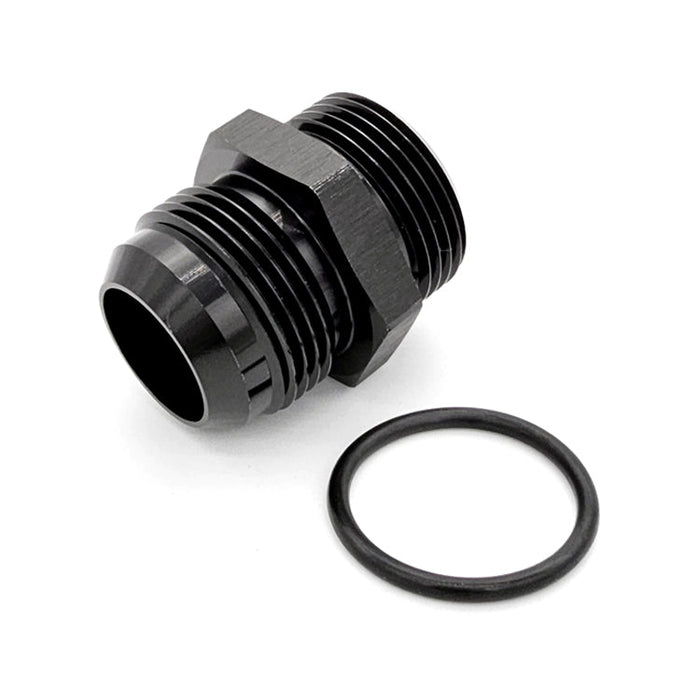 -10AN Male AN Flare to -16AN Male ORB Straight Adapter, Black Hard Anodized