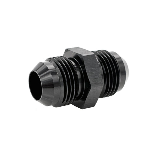 -3AN Male AN Flare Union Straight Adapter, Black Hard Anodized Aluminum