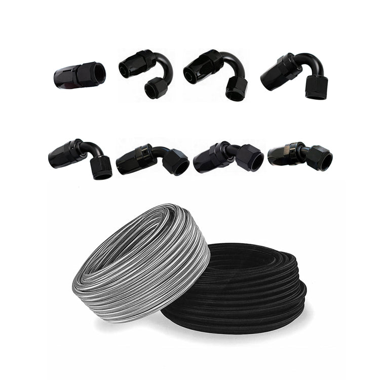 New Black 16AN Straight Swivel Seal Hose End Fitting Adapter Anodized Aluminum E