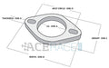3.000" ID 2-Bolt Exhaust Flange Gasket (Slotted Bolt Holes) - Ace Race Parts