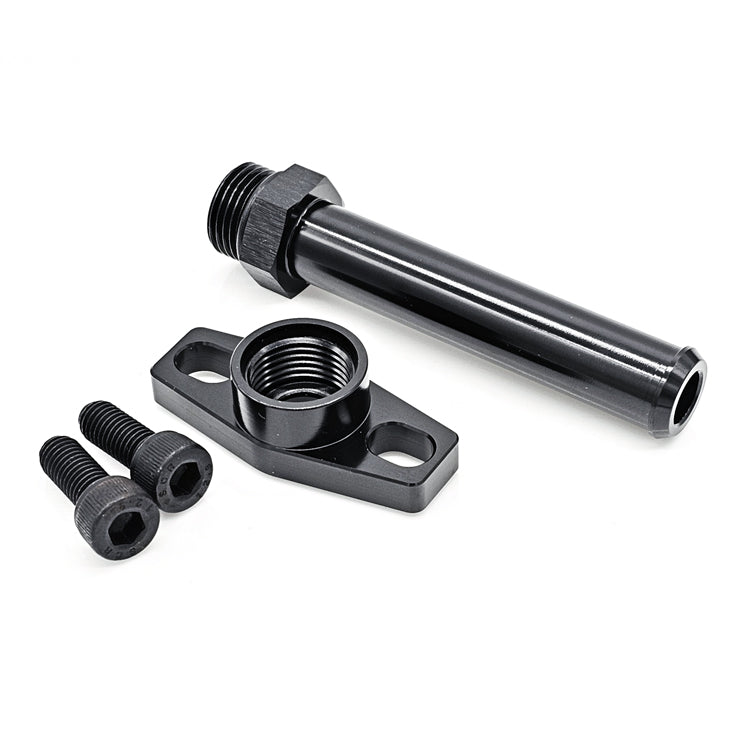 Billet Aluminum Turbo Oil Drain Flange Adapter - 5/8" Barbed Fitting For T04B, T3/T4, T04E, T35, T04S Turbos