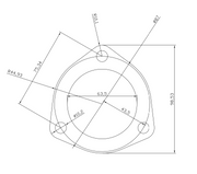 2.500" 3-Bolt Exhaust Flange 304L Stainless | Ace Race Parts