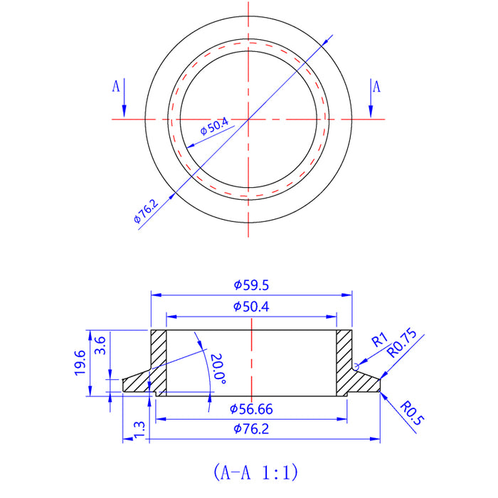 Turbo Inlet Flange - (PTE) Precision Turbo Medium Frame Turbo Housings  - 304 Stainless | ACE RACE PARTS