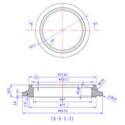 Turbo Inlet Flange - Garrett Super Core G40-900, G40-1150, G42-1200, & G42-1450 (V-Band Inlet) - 304 Stainless - Ace Race Parts