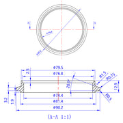 Turbo Outlet Flange - Garrett GTX29, GT30/GTX30, GT35/GTX35, GT40/GTX40 - 304 Stainless | ACE RACE PARTS