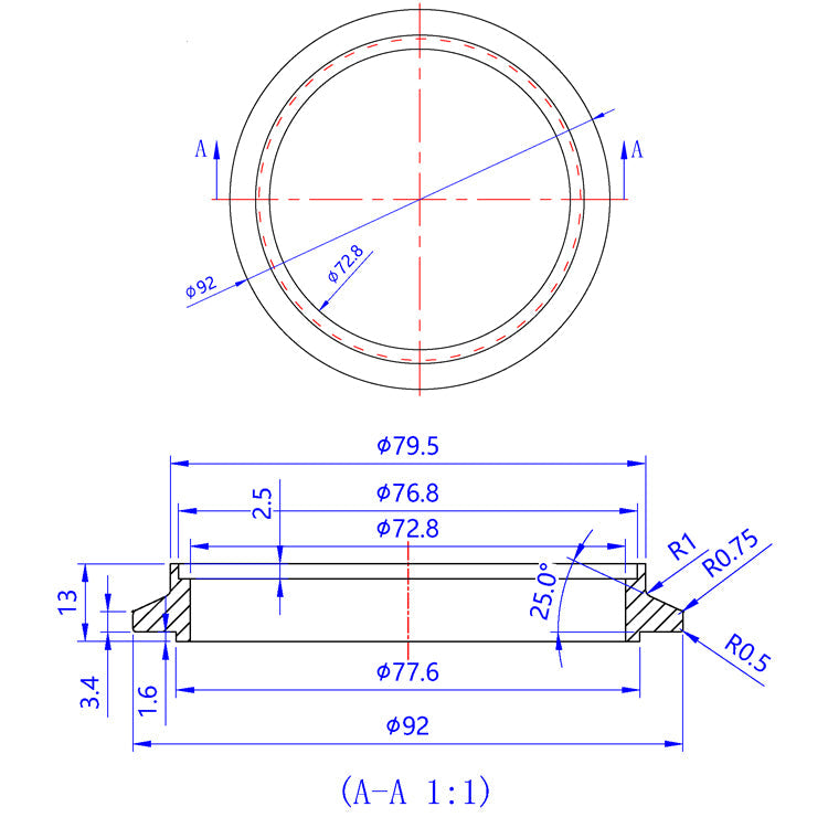 Turbo Outlet Flange - (PTE) Precision Turbo Medium Frame Turbo Housings  - 304 Stainless | ACE RACE PARTS