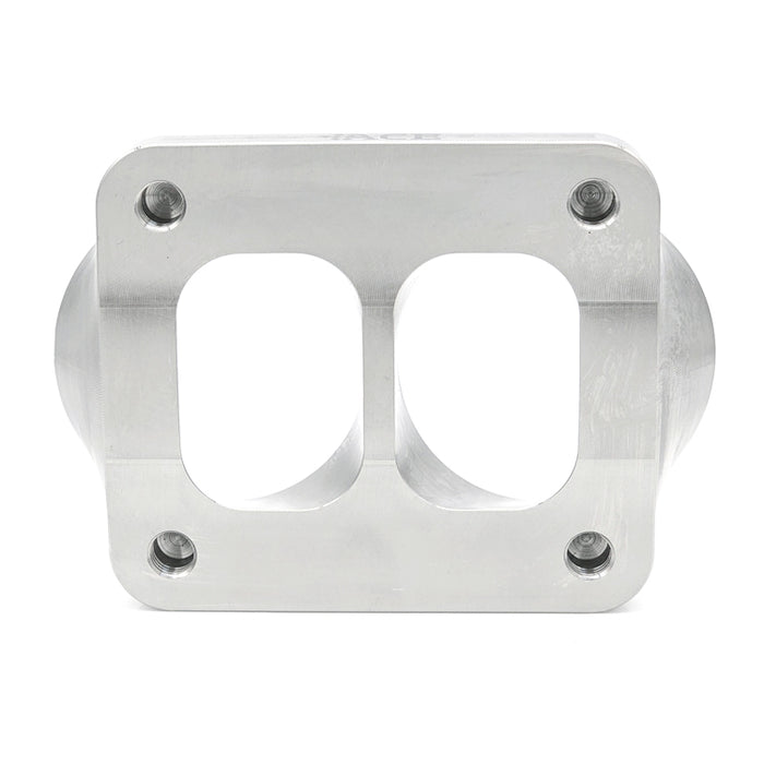 Transition Turbo Flange - Divided T4 to Dual 2.500" ID - 304 Stainless | Ace Race Parts