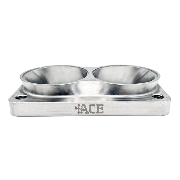 Transition Turbo Flange - Divided T6 to Dual 2.500" ID - 304 Stainless | Ace Race Parts