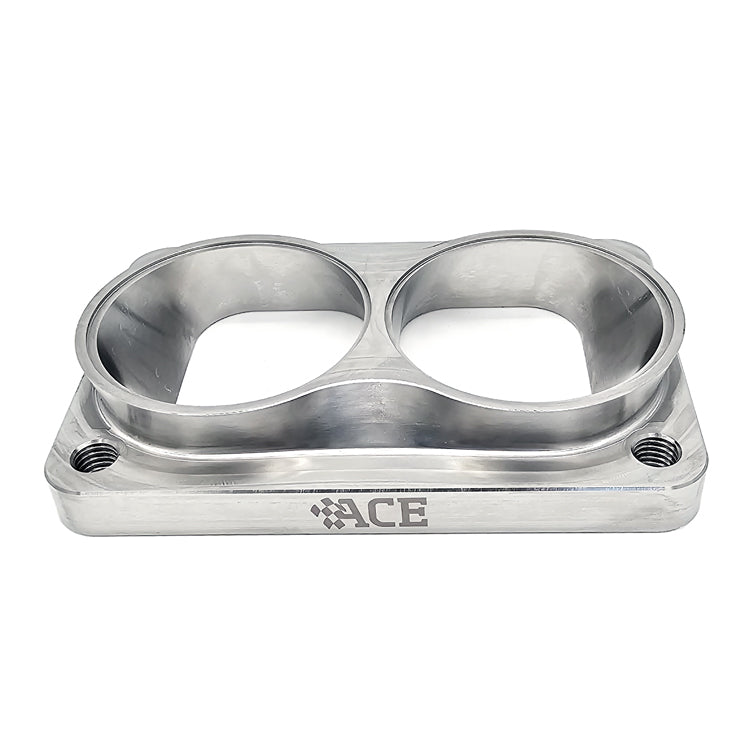 Transition Turbo Flange - Divided T6 to Dual 2.500" ID - 304 Stainless | Ace Race Parts