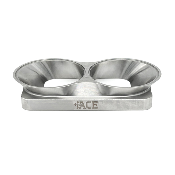 Transition Turbo Flange - Divided T6 to Dual 3.000" ID - 304 Stainless | Ace Race Parts