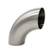 6.000" 14ga 90° Mandrel Bend - (9.000" CLR) - Brushed Finish - 304 Stainless