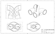 Z-Pipe - Center Exit Style - 2.500" ID Inlet/Outlet - 316L Stainless - Ace Race Parts