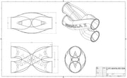 Z-Pipe - Opposing Style - 2.250" ID Inlet/Outlet - 316L Stainless - Ace Race Parts