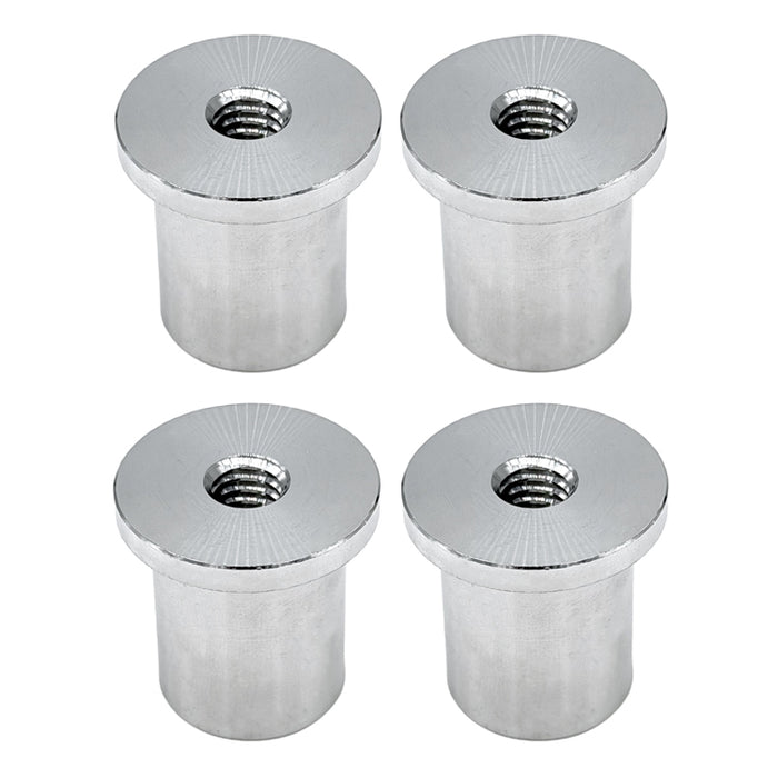 Tophat Style Bung - 1/8" Female NPT - Set of 4 - 6061 Aluminum