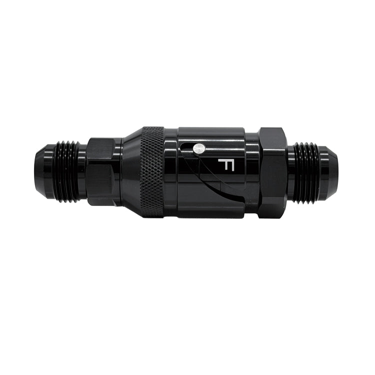 -4AN Male Dry Break Quick Release Adapter, Black Hard Anodized Aluminum