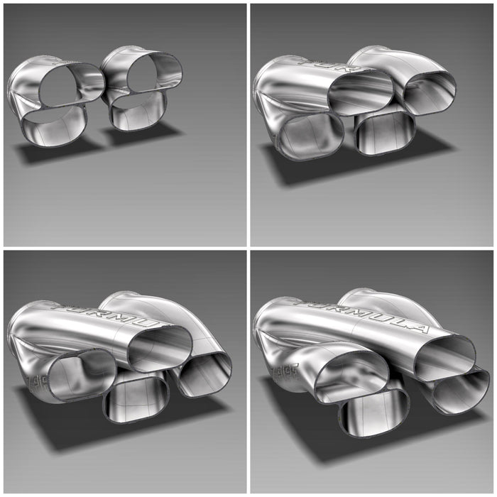 Z-Pipe - Straight Classic Style - 80mm ID Inlet/Outlet - 316L Stainless