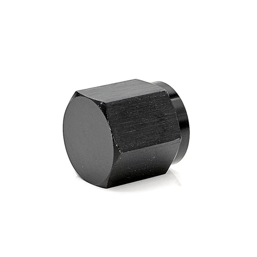 -8AN AN Flare Cap, 6061 Aluminum, Black Hard Anodized | Ace Race Parts