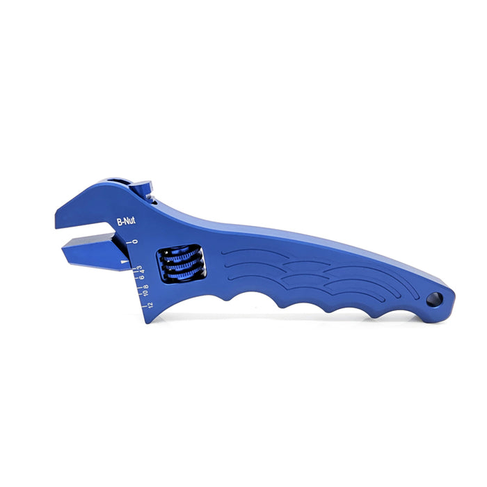 Billet AN Wrench, Adjustable Style, -4AN to -12AN, Blue Anodized