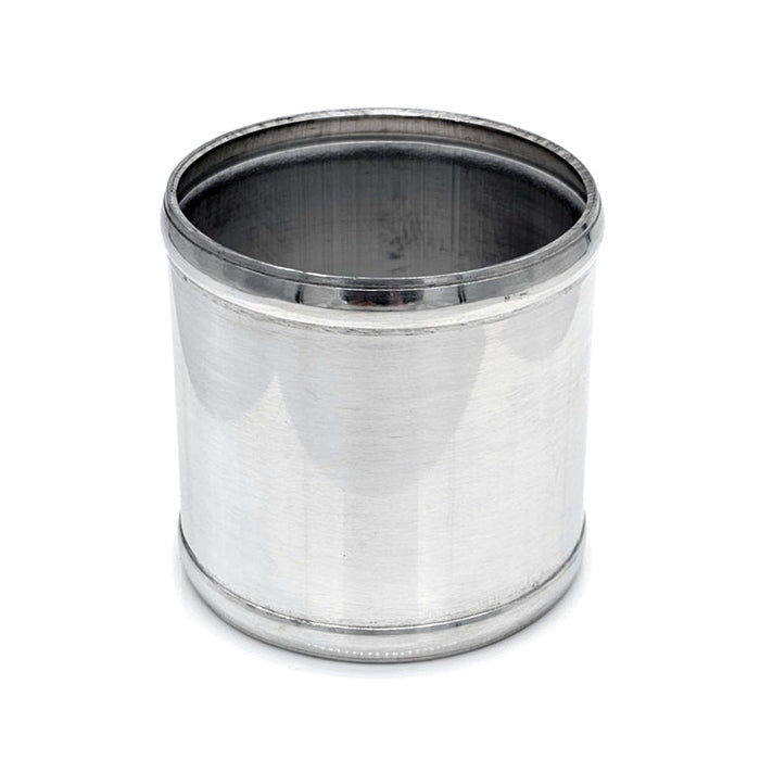 4.000" OD Aluminum Joiner with Bead Rolled Ends - Polished OD - 6061 Aluminum