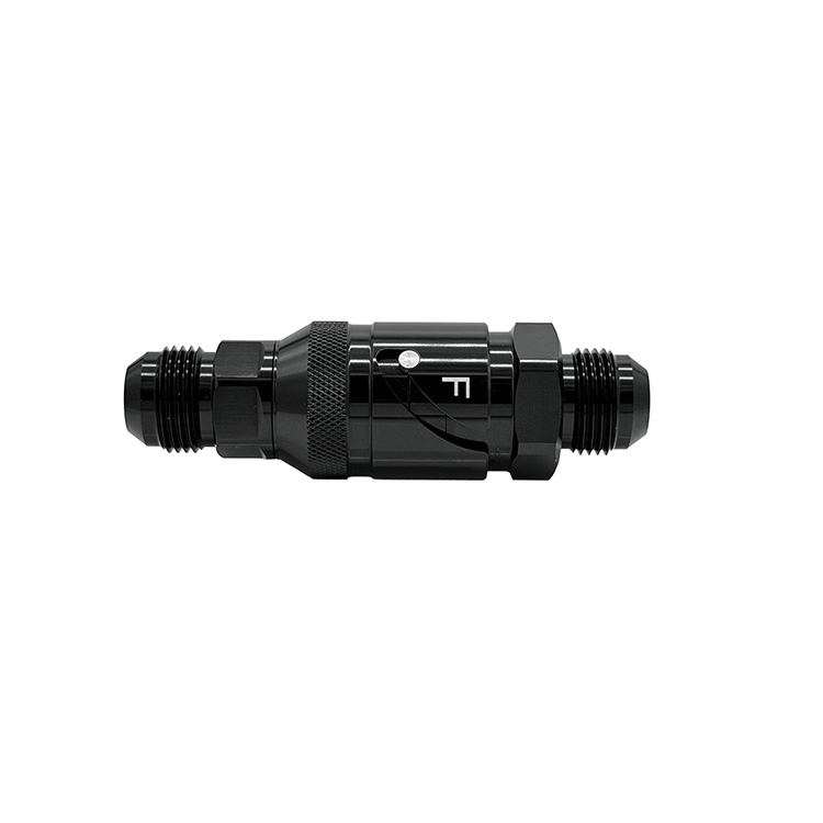 -4AN Male Dry Break Quick Release Adapter, Black Hard Anodized Aluminum