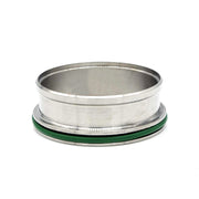 HD Clamp Flange for 3.500" OD Tubing, CP2 Titanium, FKM O-Ring - Ace Race Parts