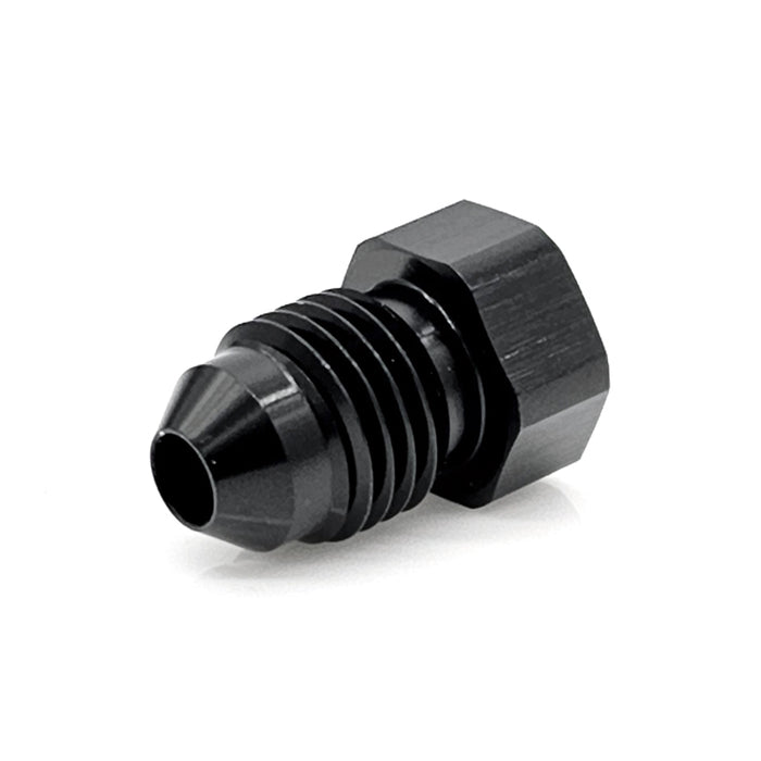-4AN AN Flare Hex Plug, 6061 Aluminum, Black Hard Anodized | Ace Race Parts