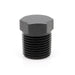 1/4" Male NPT Hex Plug, 6061 Aluminum, Black Hard Anodized | ACE RACE PARTS