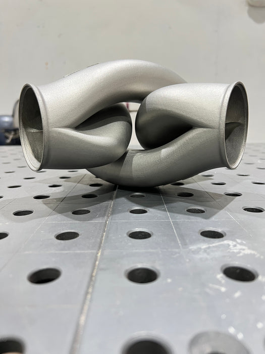 Z-Pipe - SuperCar Style - 3.000" ID Inlet/Outlet - 316L Stainless