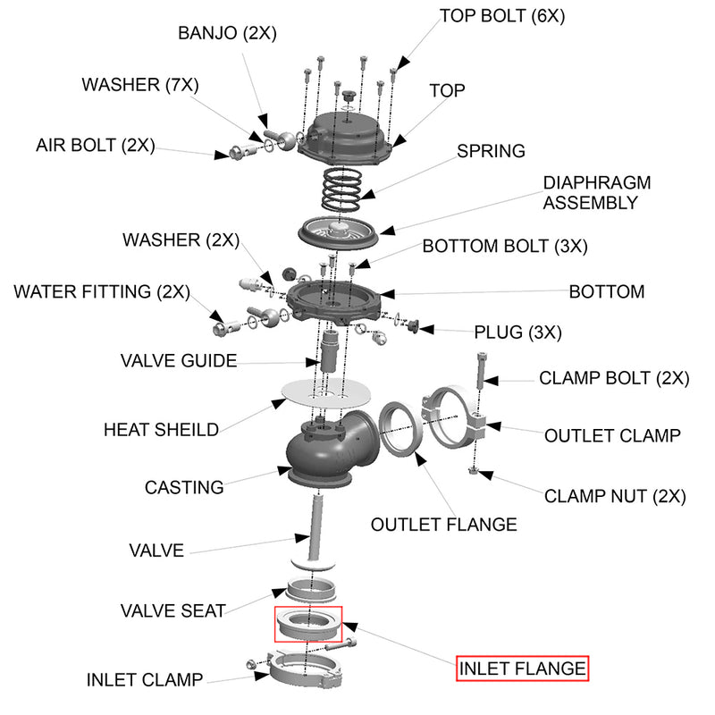 Inlet Flange for TiAL 38mm MV-S Wastegate 304 Stainless - Ace Race Parts