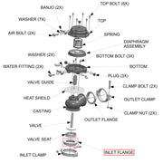 Inlet Flange for TiAL 60mm V60 Wastegate 304 Stainless - Ace Race Parts