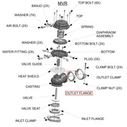 Outlet Flange for TiAL 38mm MV-S Wastegate 304 Stainless - Ace Race Parts