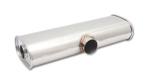 Vibrant STREETPOWER Universal Muffler 3" Side Inlet x Dual 2.5" Outlet 304 Stainless (10632) - Ace Race Parts