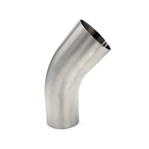 2.500" 16ga 45° Mandrel Bend w/ 2" Tangents - (3.750" CLR) - Polished OD/ID - 304 Stainless