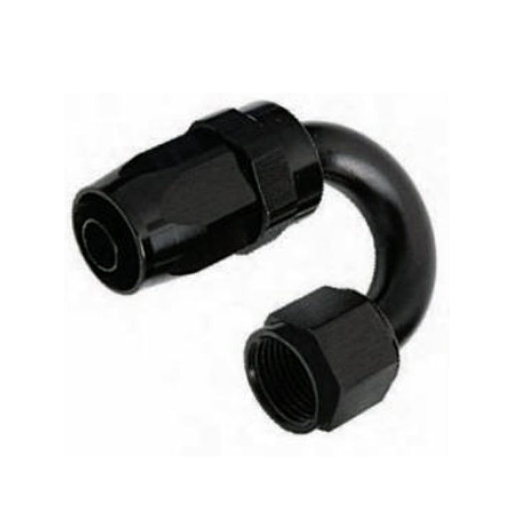 -16AN Female 180° Hose End, Swivel Style, Black Hard Anodized Aluminum - Ace Race Parts