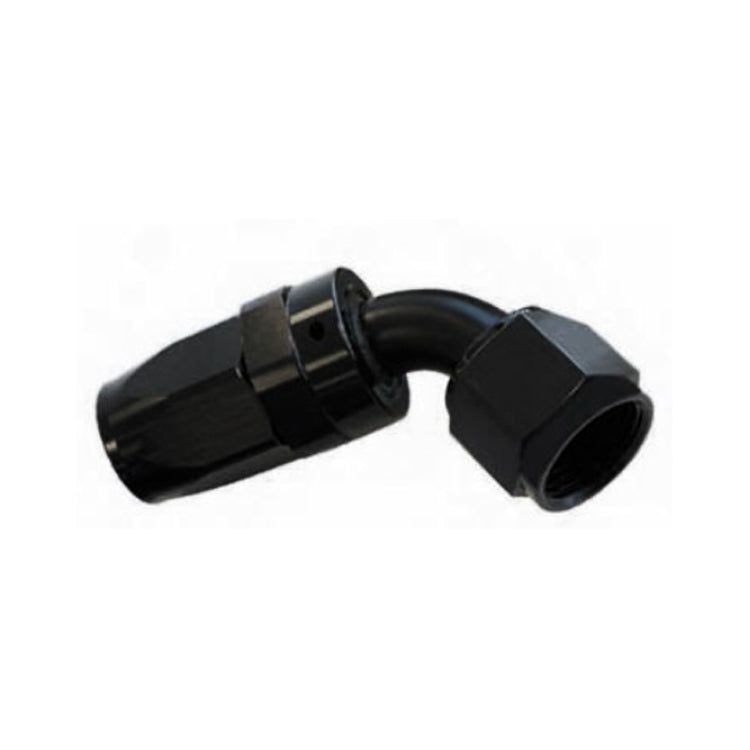 -10AN Female 60° Hose End, Swivel Style, Black Hard Anodized Aluminum - Ace Race Parts