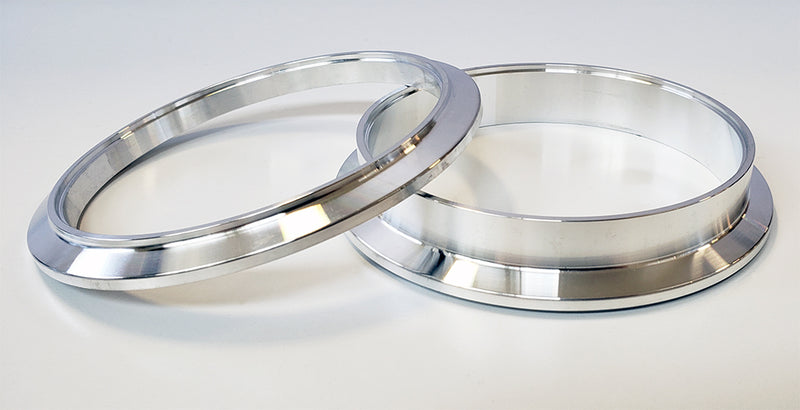 4.000" V-Band "Female" Flange (0.375" Overall Thickness) 6061 Aluminum - Ace Race Parts