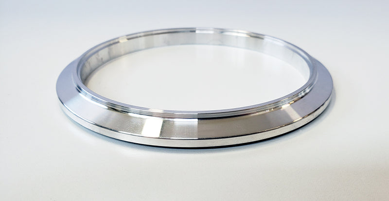 4.000" V-Band "Male + O-Ring" Flange (0.375" Overall Thickness) 6061 Aluminum - Ace Race Parts