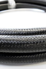 -16AN Black Nylon Braided Flex Hose with Reinforced Rubber Liner - 10 Foot Length - Ace Race Parts