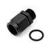 -8AN Female AN Flare to -6AN Male ORB Straight Adapter, Black Hard Anodized