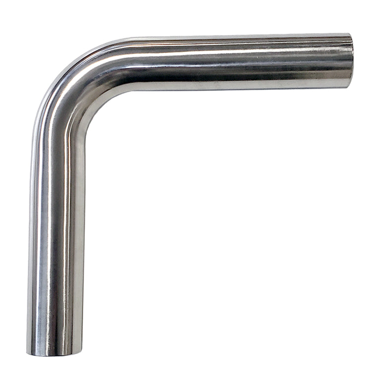 2.375" 16ga 90° Mandrel Bend 304 Stainless - (3.563" CLR / 6.000" Legs) | Ace Race Parts