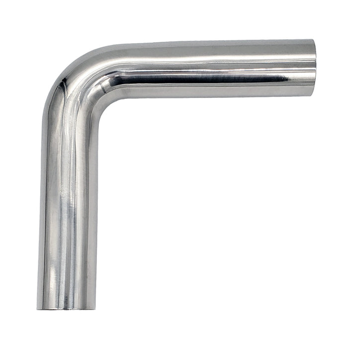 1.750" 16ga Tight Radius 90° Mandrel Bend - (1.750" CLR / 6.000" Legs) - Polished OD - 304 Stainless | Ace Race Parts