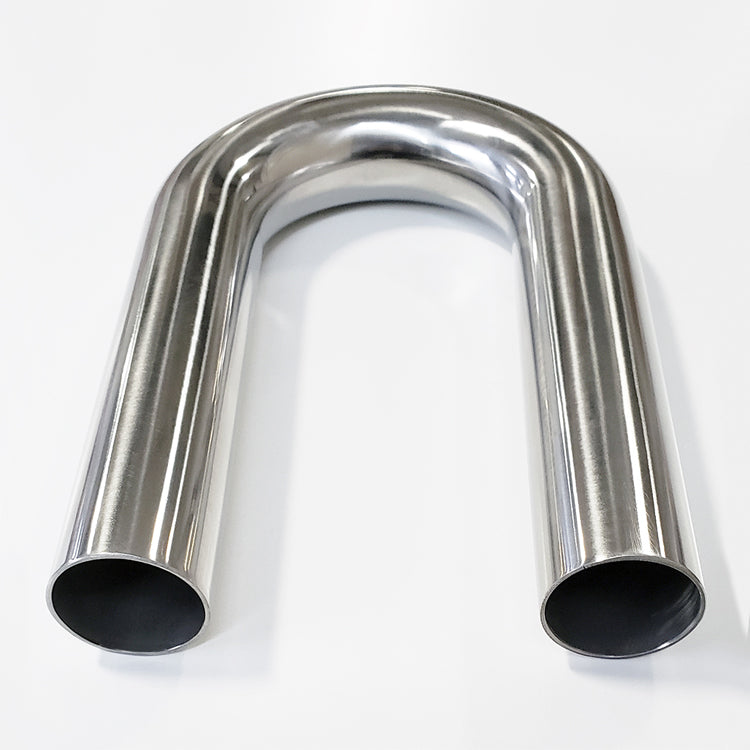 2.250" 16ga 180° Mandrel Bend 304 Stainless - (3.375" CLR / 6.000" Legs) | Ace Race Parts