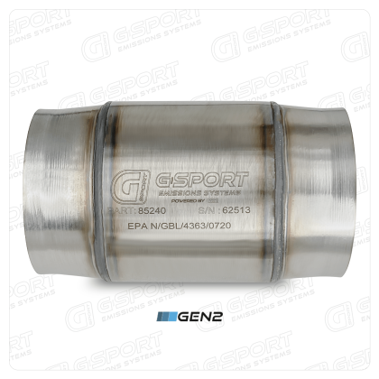 Ace Race Parts | G-Sport 85240 - GESI 400 CPSI GEN 2 EPA Approved 4.0in Inlet/Outlet Catalytic Converter