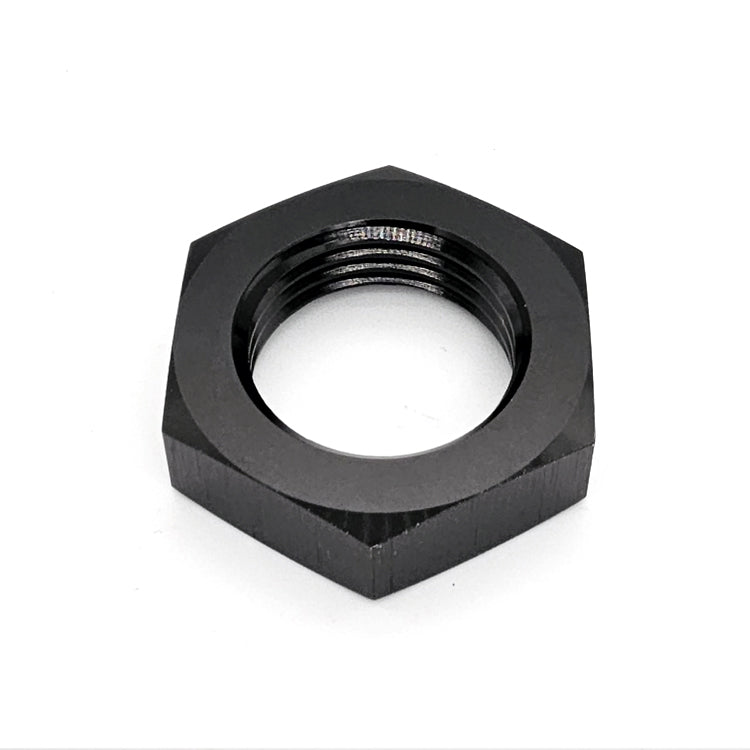 -12AN Male AN Flare Bulkhead Adapter Nut, Black Hard Anodized Aluminum