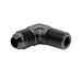 -3AN Male AN Flare to 1/8" Male NPT 90° Adapter, Black Hard Anodized