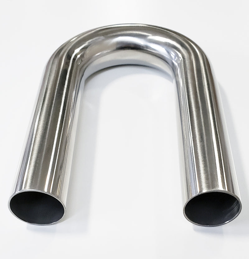 3.000" x 0.047" 180° Mandrel Bend CP2 Titanium - (4.500" CLR / 6.000" Legs) | Ace Race Parts