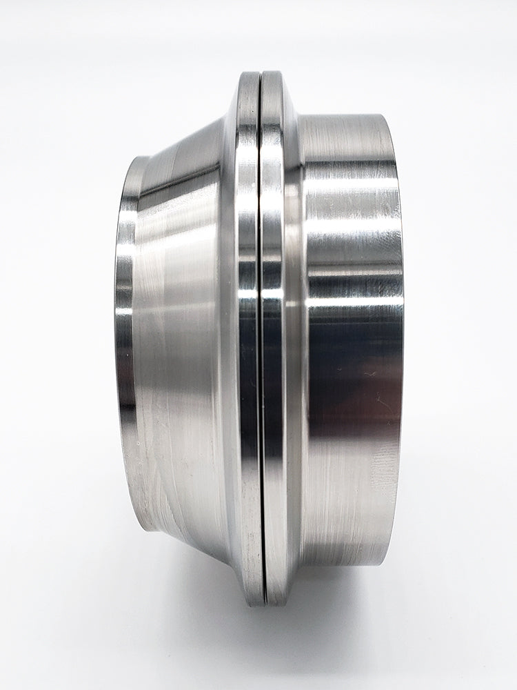 Universal V-Band Reducer - 2.5" To 3" Flange, Mild Steel Construction, Silver Finish