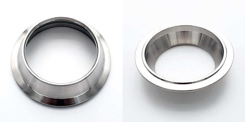 3.500" x 3.000" Reducing V-Band Assembly "Male/Female" 304 Stainless - Quick Release Clamp - Ace Race Parts
