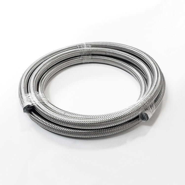 -12AN Stainless Steel Braided Flex Hose with Reinforced Rubber Liner - 20 Foot Length - Ace Race Parts