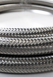 -6AN Stainless Steel Braided Flex Hose with Reinforced Rubber Liner - 5 Foot Length - Ace Race Parts